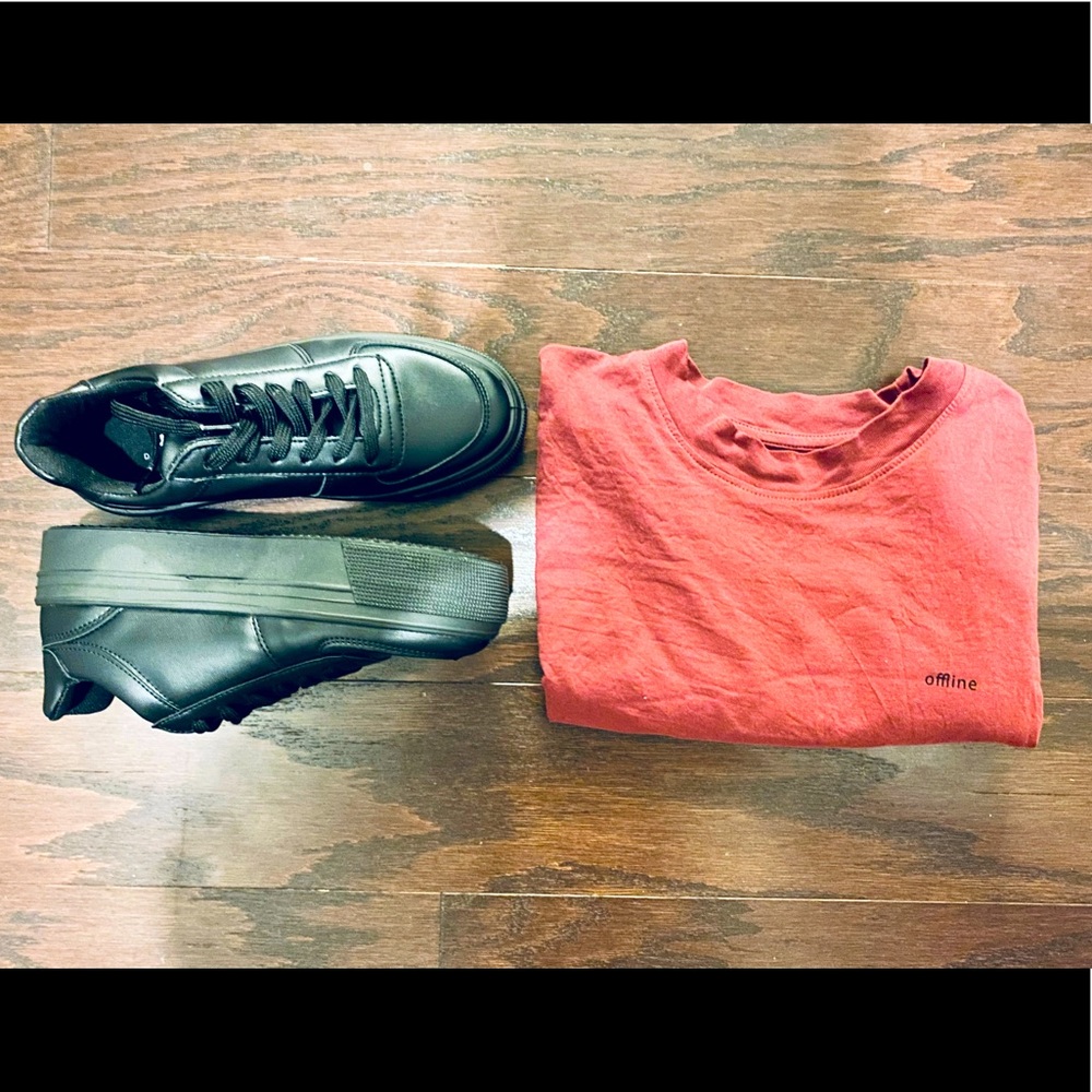 NEVER WORN ASOS black platform sneakers bundle